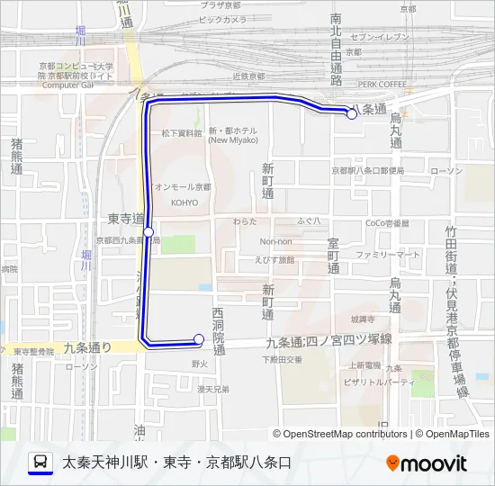 市バス７１ Bus Line Map