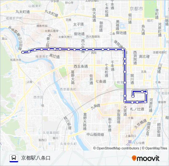 市バス７１ Bus Line Map