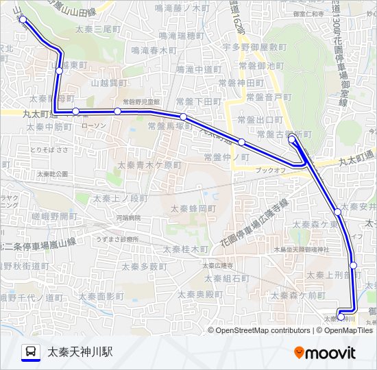 市バス７５ Bus Line Map