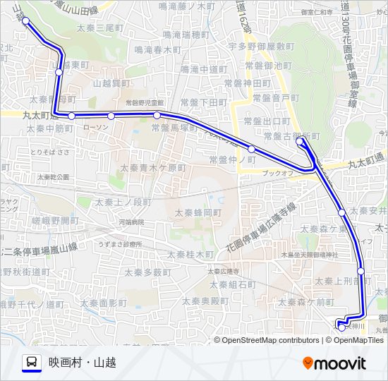 市バス７５ Bus Line Map