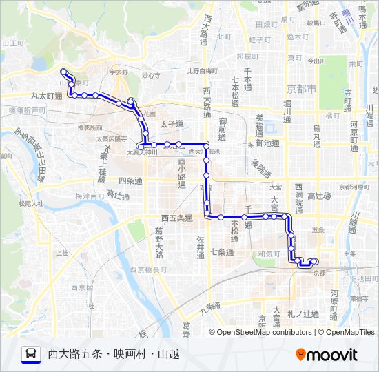 市バス７５ Bus Line Map