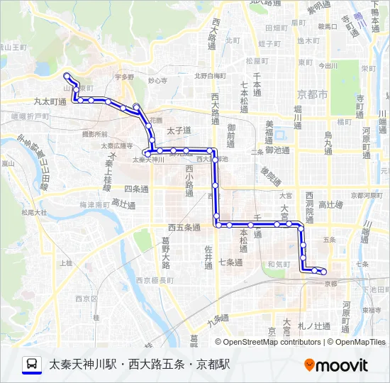 市バス７５ バスの路線図