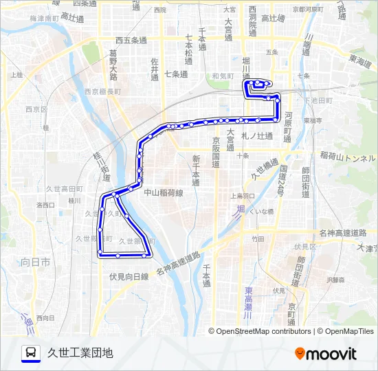 市バス７８ バスの路線図