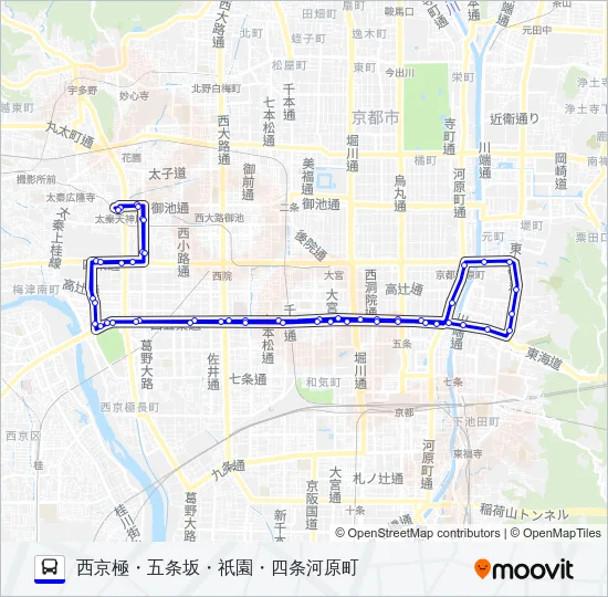 市バス８０ Bus Line Map