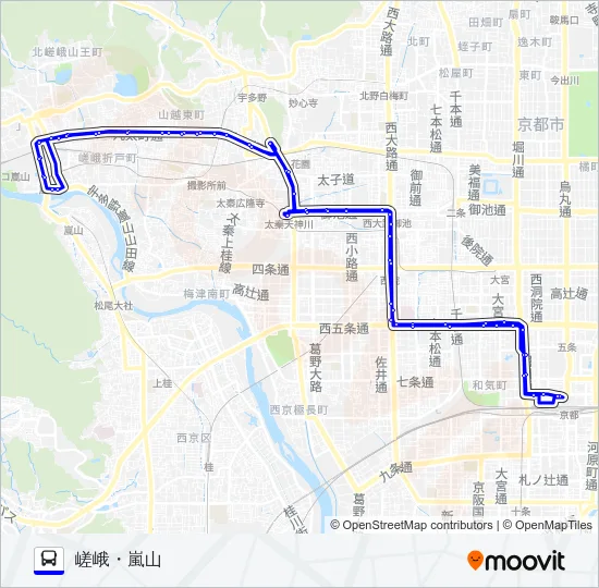 市バス８５ バスの路線図