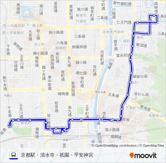 市バス８６ Bus Line Map