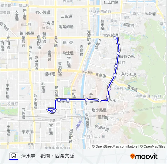 市バス８６ Bus Line Map