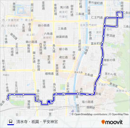 市バス８６ Bus Line Map