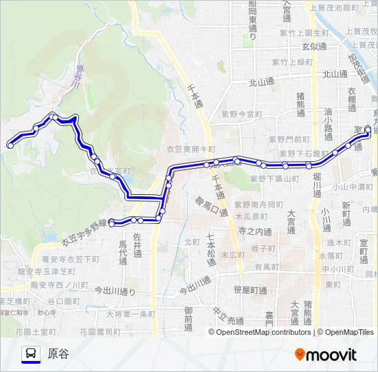 市バスＭ１ Bus Line Map