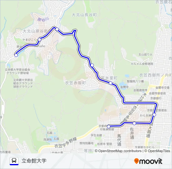 市バスＭ１ Bus Line Map