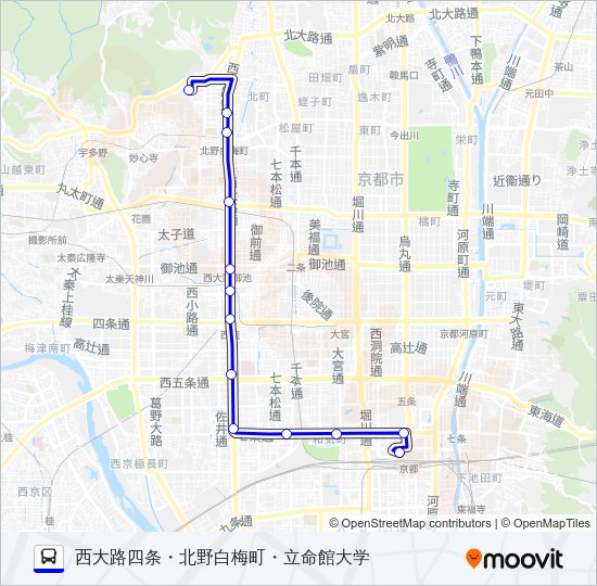 快速立命館 Bus Line Map