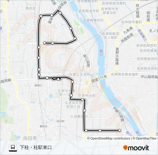市バス特南１ バスの路線図