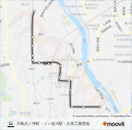 市バス特南１ Bus Line Map