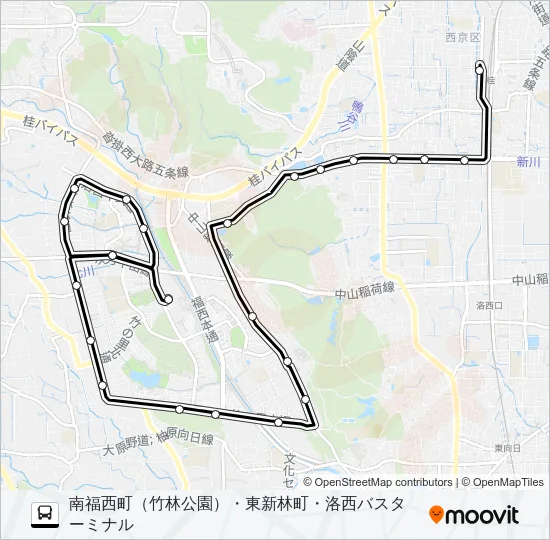 市バス特西３ Bus Line Map