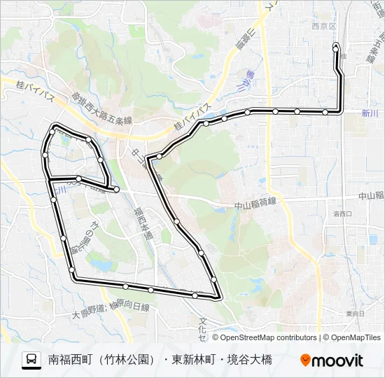 市バス特西３ Bus Line Map