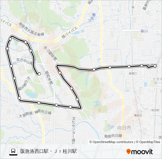 市バス特西４ Bus Line Map
