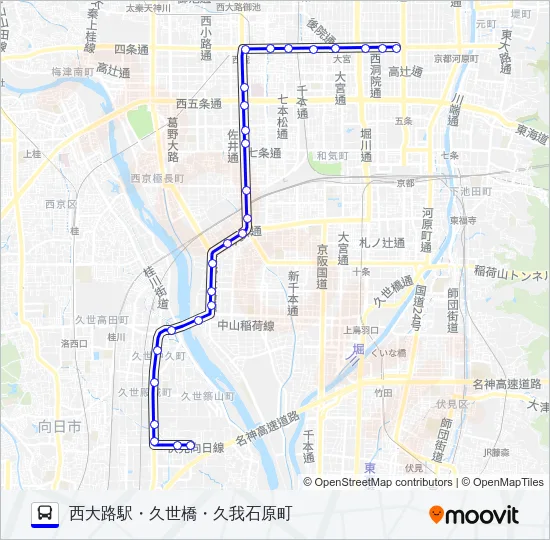 市バス特１３ Bus Line Map