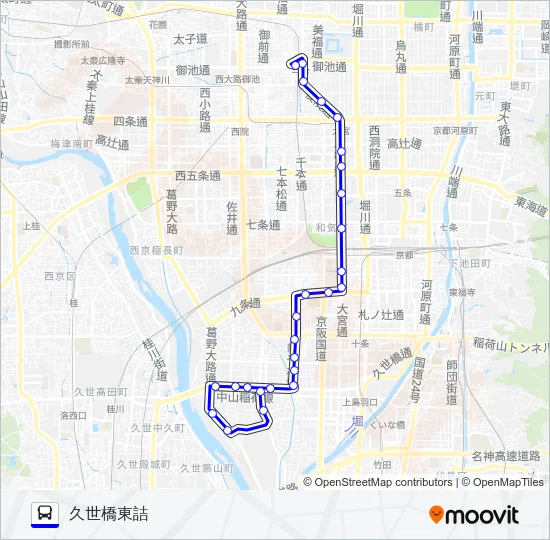 市バス特１８ Bus Line Map