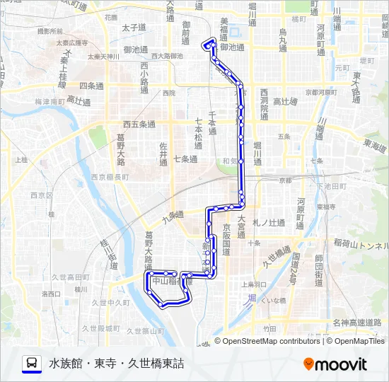 市バス特１８ Bus Line Map