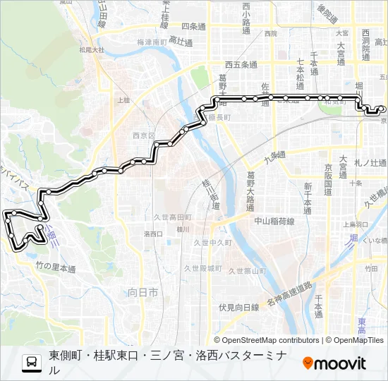 市バス特３３ Bus Line Map
