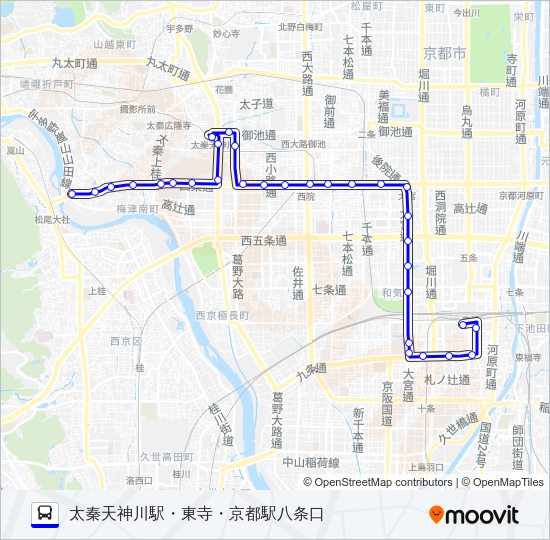 市バス特７１ Bus Line Map