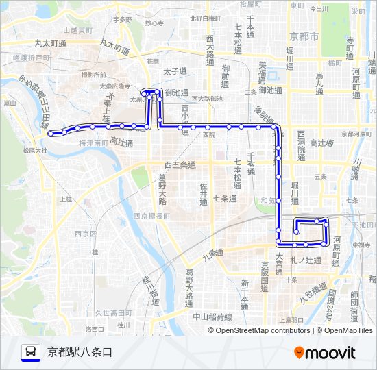 市バス特７１ Bus Line Map