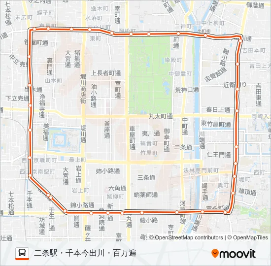 市バス２０１ バスの路線図