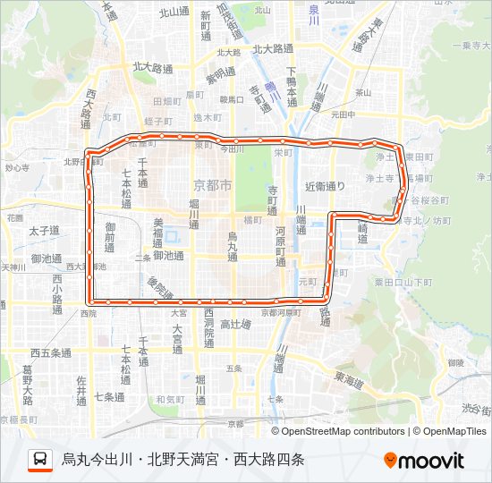 市バス２０３ Bus Line Map