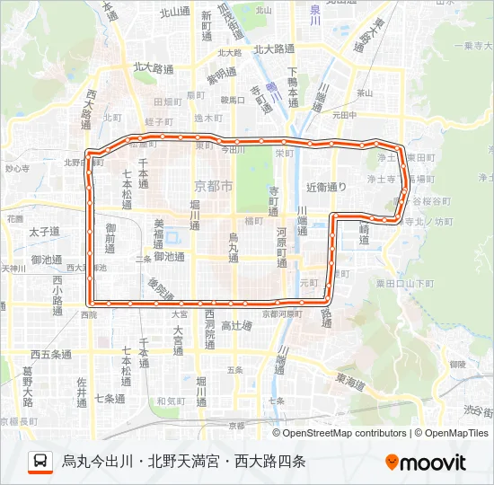 市バス２０３ バスの路線図