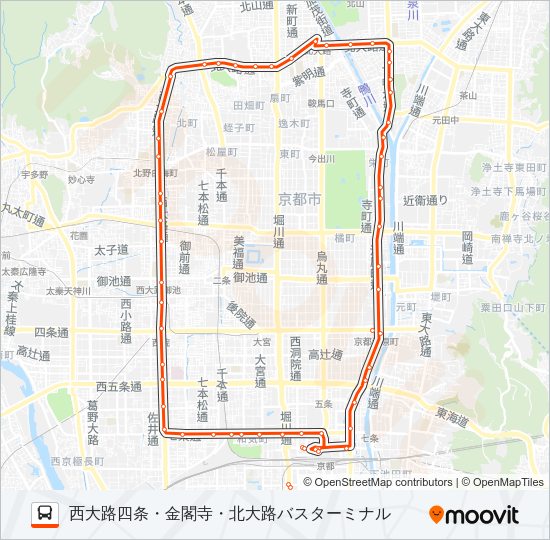 市バス２０５ バスの路線図