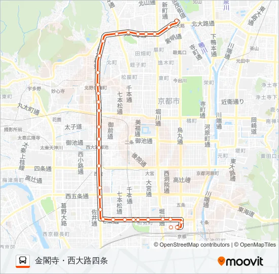 市バス２０５ Bus Line Map