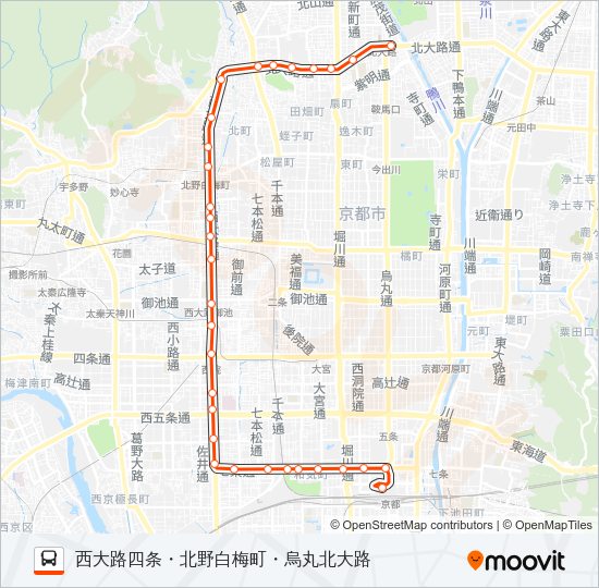 市バス２０５ Bus Line Map