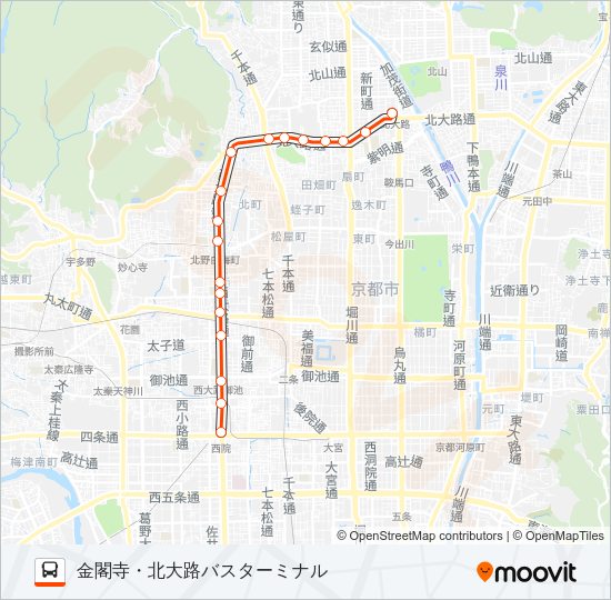 市バス２０５ Bus Line Map