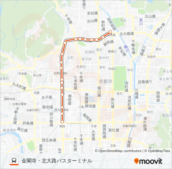 市バス２０５ Bus Line Map