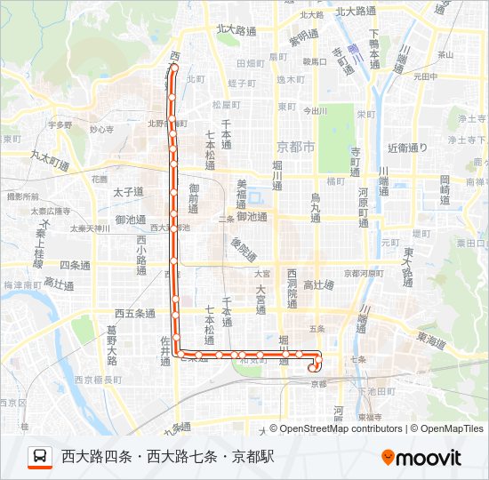 市バス２０５ Bus Line Map