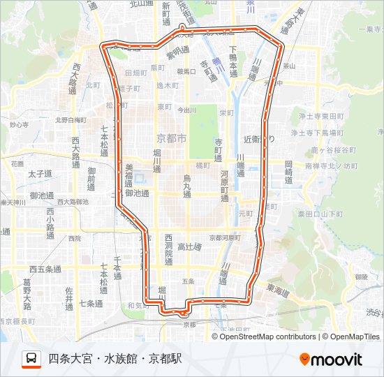 市バス２０６ Bus Line Map