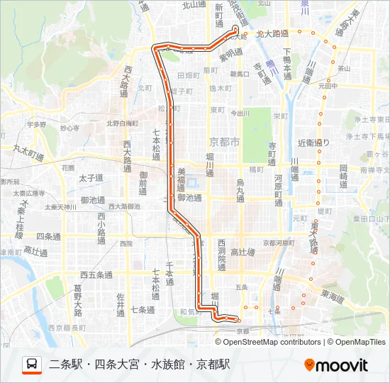市バス２０６ バスの路線図