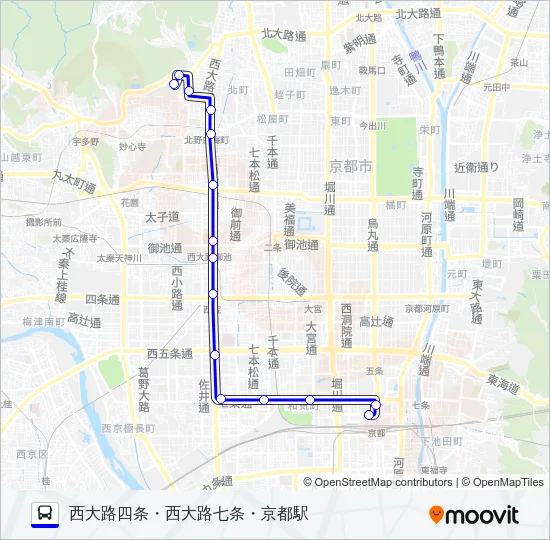 快速２０５号 Bus Line Map