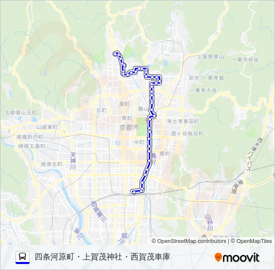 市バス松ヶ崎４ Bus Line Map