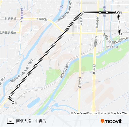 市バス伏見港２０ Bus Line Map