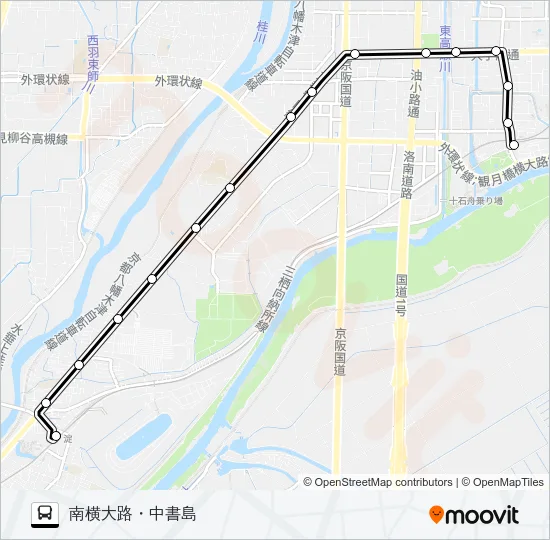 市バス伏見港２０ バスの路線図