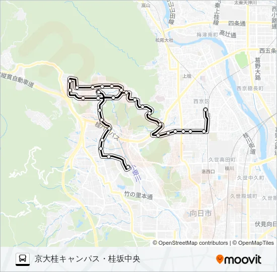 市バス特西５（～西６） Bus Line Map