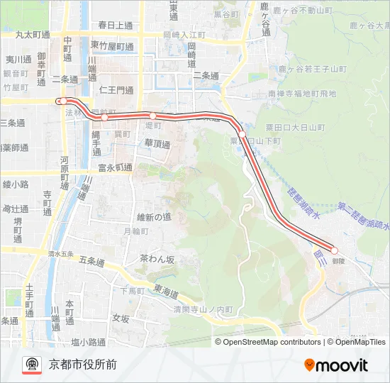 地下鉄東西線 Metro Line Map