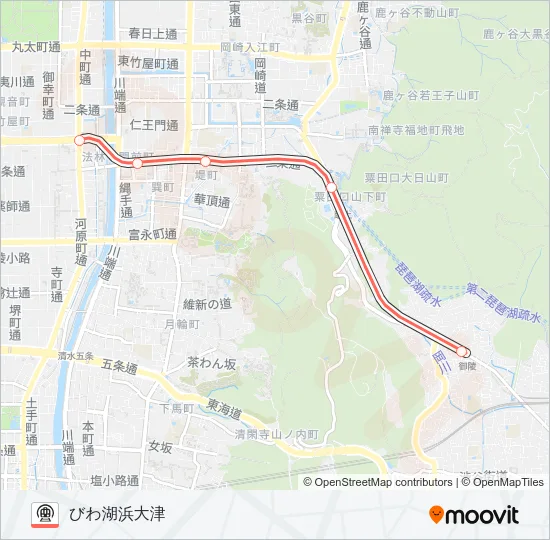 地下鉄東西線 Metro Line Map