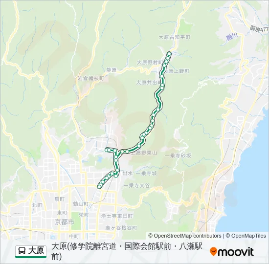 大原 Bus Line Map