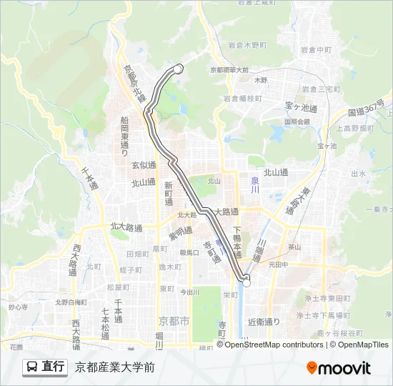 直行 Bus Line Map
