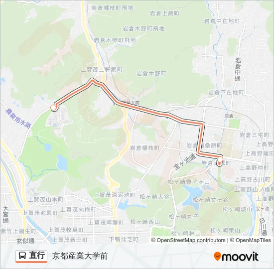 直行 Bus Line Map