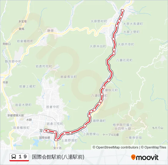 １９ バスの路線図
