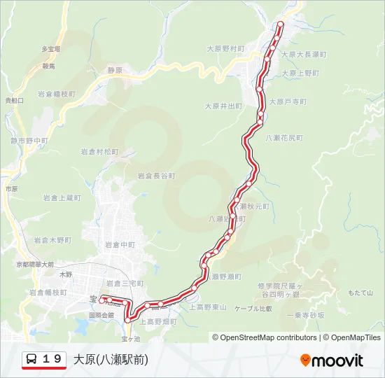 １９ バスの路線図