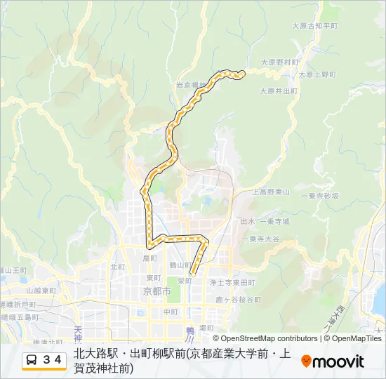 ３４ Bus Line Map